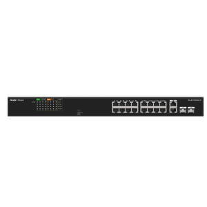 RG-ES118FGS-LP, 16-Port 10/100 Mbps with 2-Port Gigabit Unmanaged PoE Switch